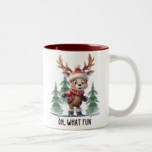 Taza Bicolor Reno gracioso Oh Qué Diversión