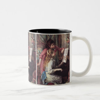 Taza Bicolor Renoir: Chicas en el piano