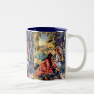 Taza Bicolor Renoir: Dos chicas que se sientan en hierba