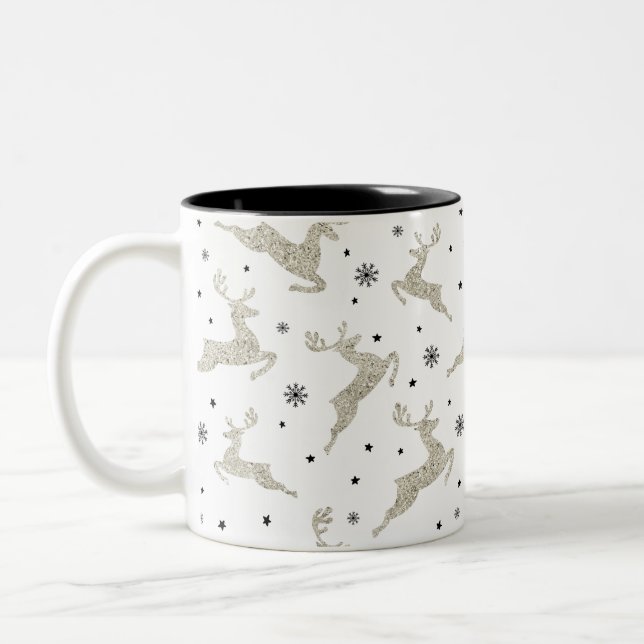 Taza Bicolor Renos plateados (Izquierda)