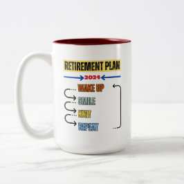 Taza Bicolor Rentabilidad - Plan de Jubilación 2024 Mug