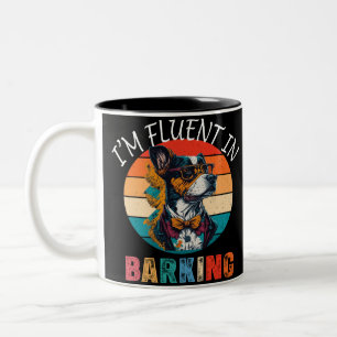 Taza Bicolor Renudo amante de los perros regalos Funny mascota 