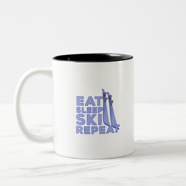 Taza Bicolor Repetición de esquiar de sueño (Izquierda)