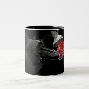 Taza Bicolor Representación artística 3d del bazo