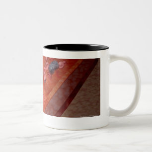 Taza Bicolor Representación microscópica de una infección de