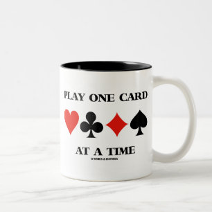 Taza Bicolor Reproducir una carta a la vez (Cuatro juegos de ca