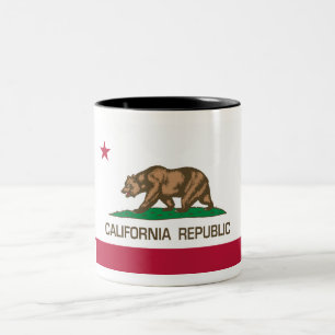 Taza Bicolor República de California (bandera del estado)