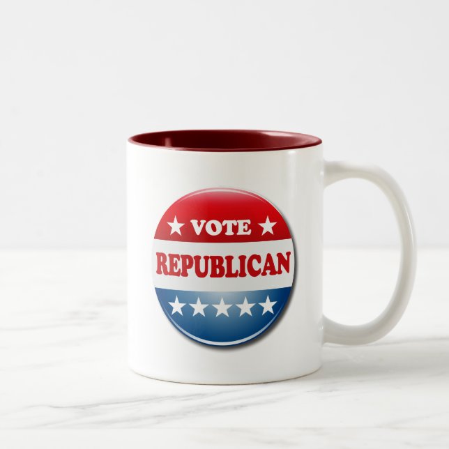 TAZA BICOLOR REPUBLICANO DEL VOTO (Derecha)