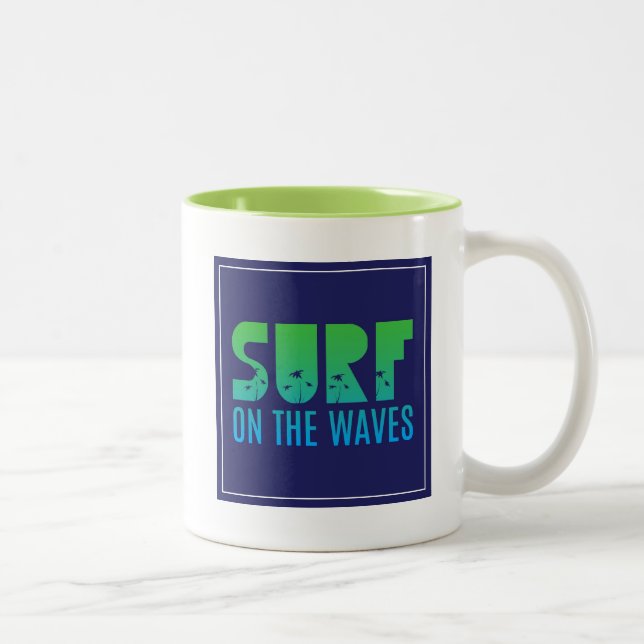 Taza Bicolor Resaca en el poster de las ondas (Derecha)