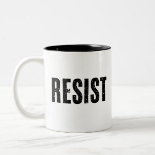 Taza Bicolor Resistir a Trump Protesta Anti Trump Política Anti