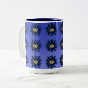 Taza Bicolor Respira, En Blue Boho Star,