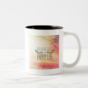 Taza Bicolor Respire profundamente
