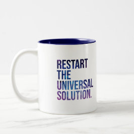 Taza Bicolor Restart the solution universal