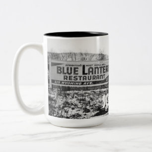 TAZA BICOLOR RESTAURANTE AZUL DE LA LINTERNA DE SCRANTON