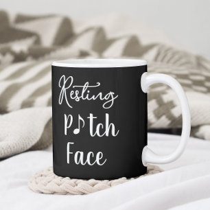 Taza Bicolor Resting Pitch Face - Funny Music Pun