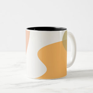 Taza Bicolor Resumen Art Design Naranja Red