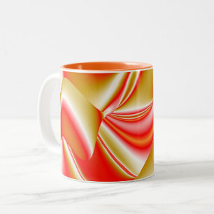 Taza Bicolor Resumen de amor y oro en 3D Rainbowart