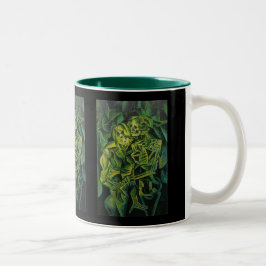 Taza Bicolor Resumen De Arte Geométrico Del Hombre Y El Esquele
