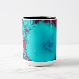 Taza Bicolor Resumen de café azul Mug