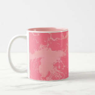 Taza Bicolor Resumen de nube de color rosado