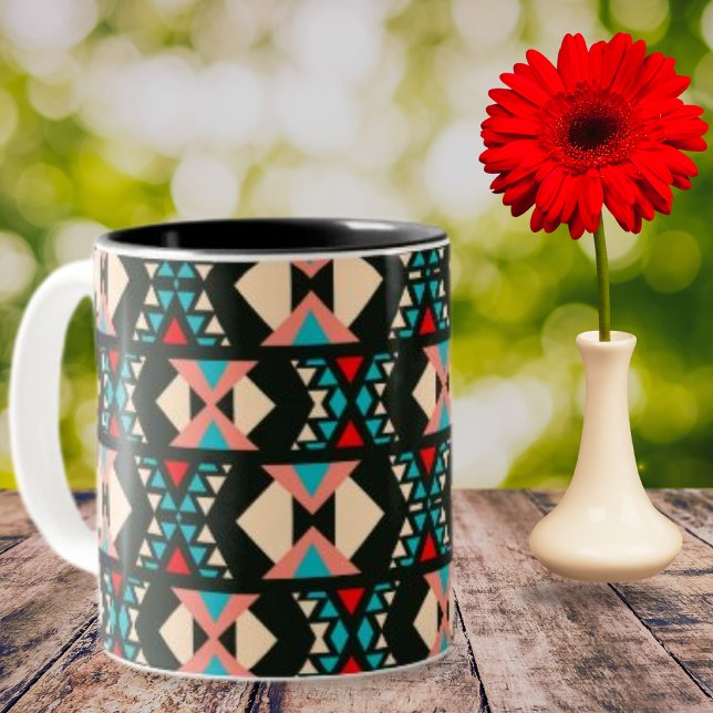 Taza Bicolor Resumen de Southwest Boho (Subido por el creador)