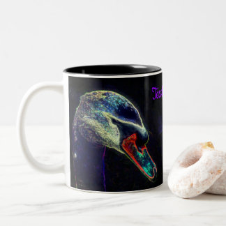 Taza Bicolor Resumen de Swan Regal Arte Personalizado
