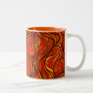 Taza Bicolor Resumen de vidrio contenido por naranja