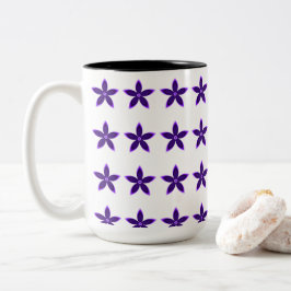Taza Bicolor Resumen Gradiente púrpura Flor arte