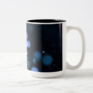 Taza Bicolor Resumen moderno del humo negro y negro