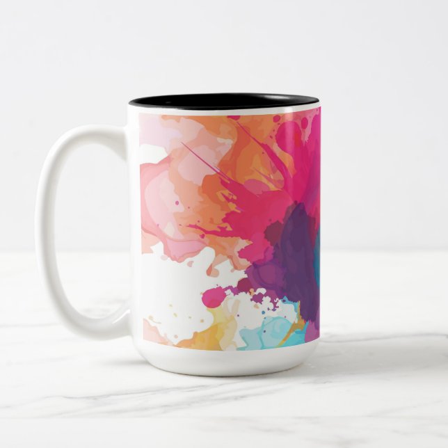 Taza Bicolor Resumen Mug diseñado (Izquierda)