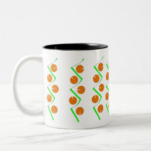Taza Bicolor Resumen Naranja Verde
