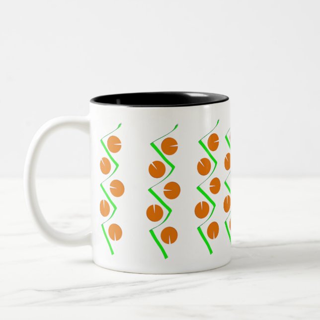 Taza Bicolor Resumen Naranja Verde (Izquierda)