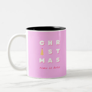 Taza Bicolor Resumen Navidades retro adormidera de decoración d