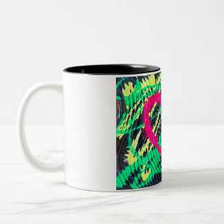 Taza Bicolor Resumen Neon Heart Mug