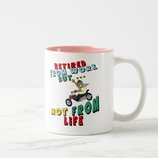 Taza Bicolor Retirado de trabajo (Derecha)