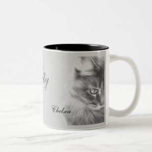 Taza Bicolor Retrato de "Angel Kitty"