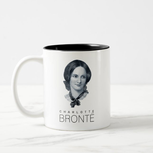 Taza Bicolor Retrato de Charlotte Bronte (Izquierda)