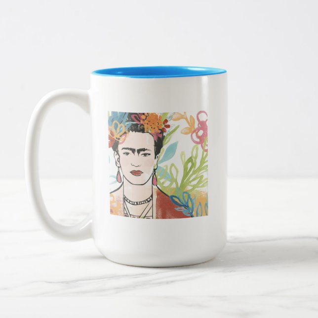 Taza Bicolor Retrato de Frida Kahlo (Izquierda)