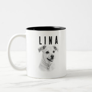 Taza Bicolor Retrato de Mascota Personalizado