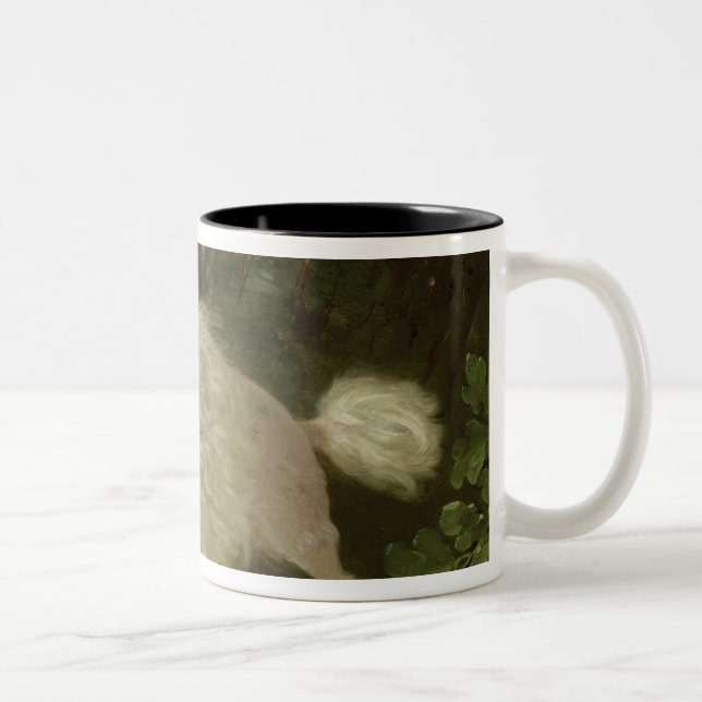 Taza Bicolor Retrato de un caniche (Derecha)