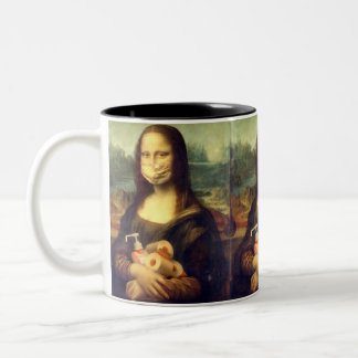 Taza Bicolor Retrato de virus Corona