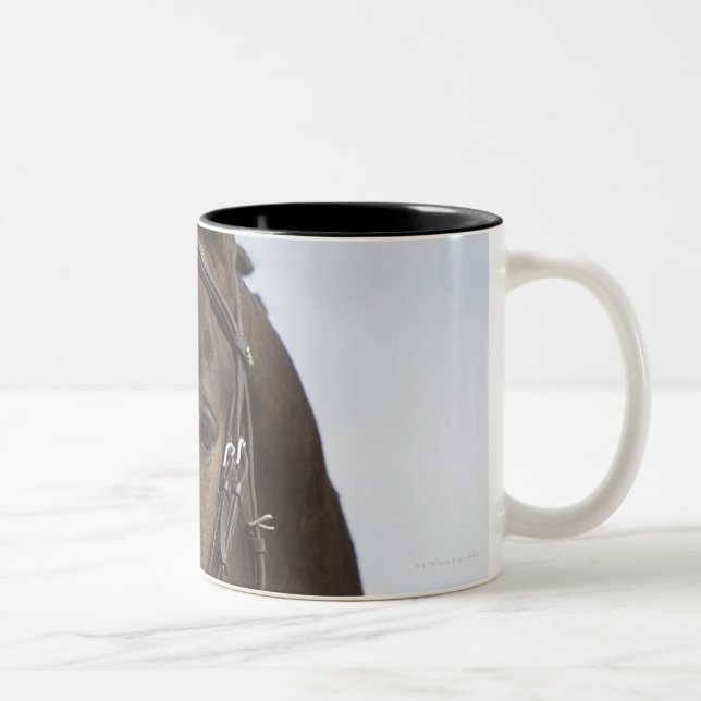 Taza Bicolor retrato del caballo marrón (Derecha)