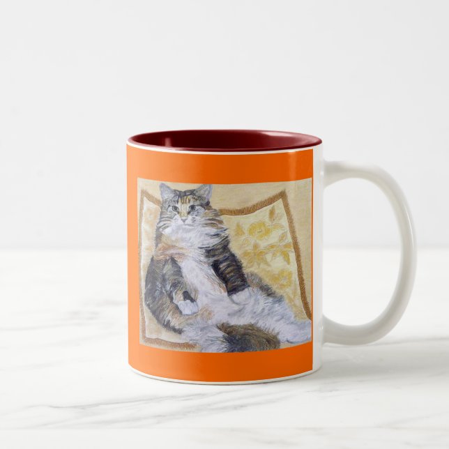 Taza Bicolor Retrato del Coon de Maine (Derecha)