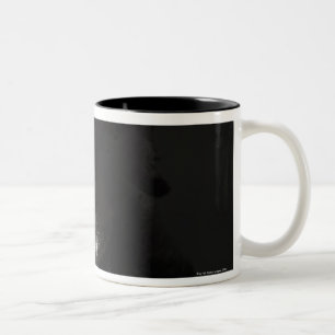 Taza Bicolor Retrato del estudio del Jack-uno-doodle negro