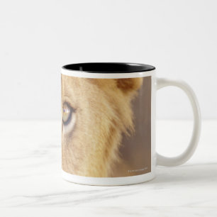 Taza Bicolor Retrato del primer de una mentira masculina joven