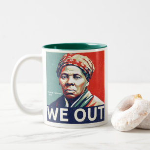 Taza Bicolor Retrato Histórico de Harriet Tubman Nosotros Fuera
