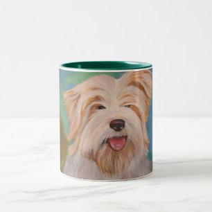 Taza Bicolor Retrato horrible Mascota Perro arte