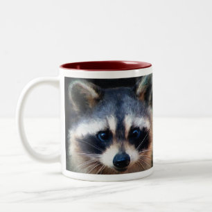 Taza Bicolor "Retrato joven del mapache "