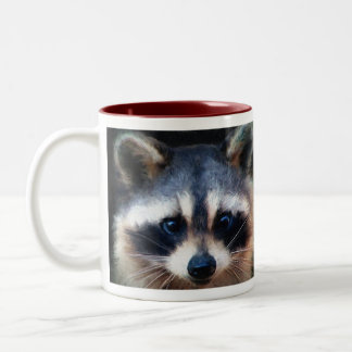 Taza Bicolor "Retrato joven del mapache "