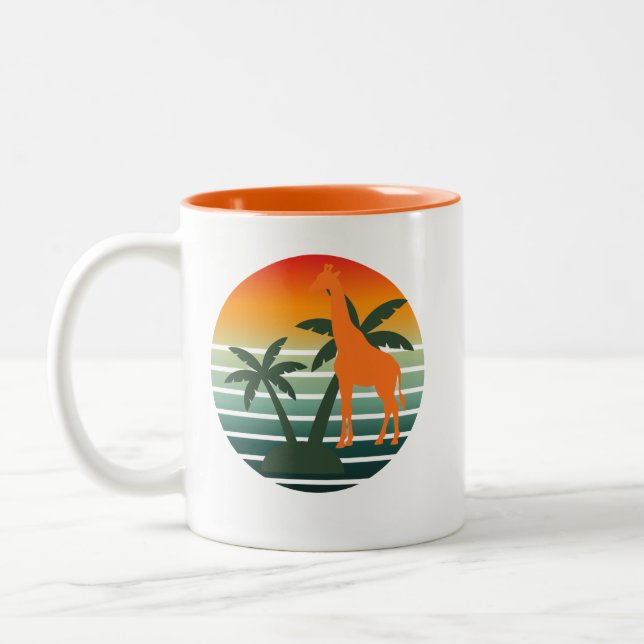 Taza Bicolor Retro Background (Izquierda)